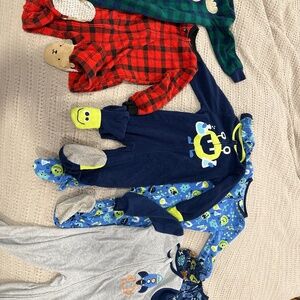2T zipped fleece pajamas